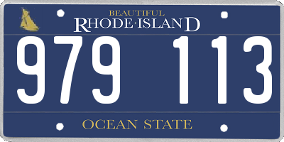 RI license plate 979113