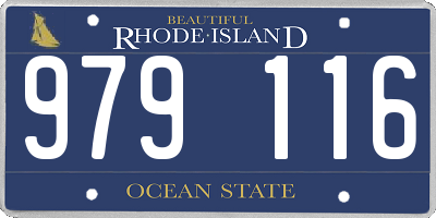 RI license plate 979116