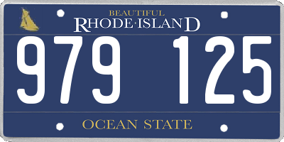 RI license plate 979125