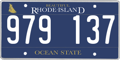 RI license plate 979137