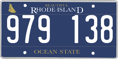RI license plate 979138