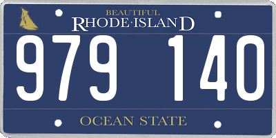RI license plate 979140
