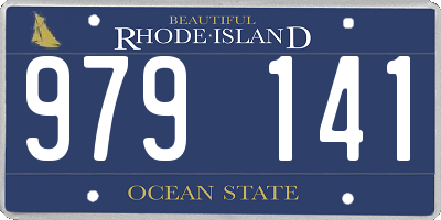 RI license plate 979141