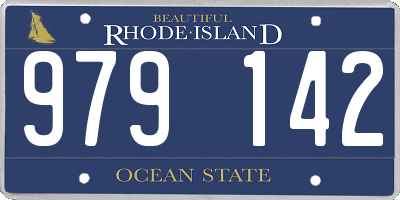 RI license plate 979142
