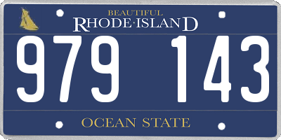 RI license plate 979143