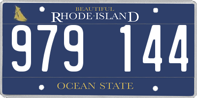 RI license plate 979144
