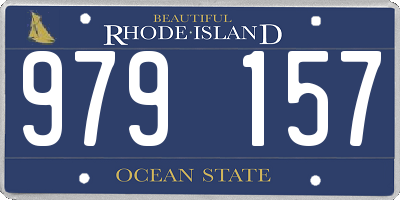 RI license plate 979157