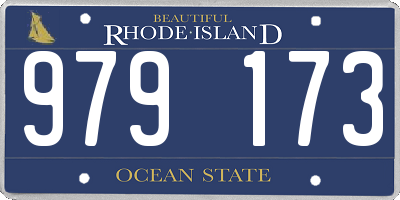 RI license plate 979173