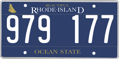 RI license plate 979177