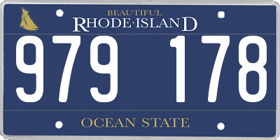 RI license plate 979178