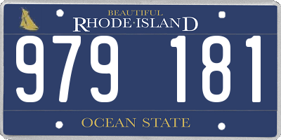 RI license plate 979181