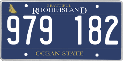 RI license plate 979182