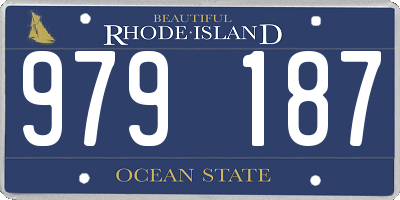 RI license plate 979187