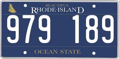 RI license plate 979189