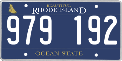 RI license plate 979192