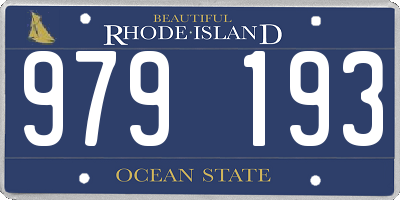 RI license plate 979193