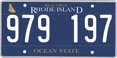 RI license plate 979197