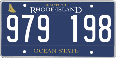 RI license plate 979198