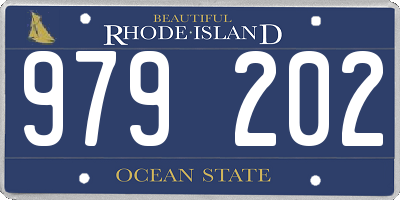 RI license plate 979202