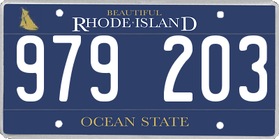 RI license plate 979203