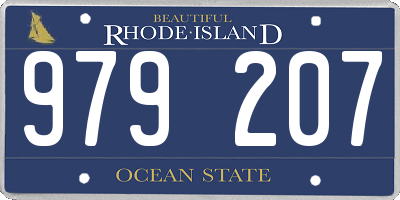 RI license plate 979207