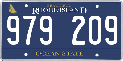 RI license plate 979209