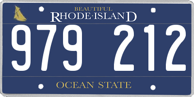 RI license plate 979212