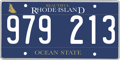 RI license plate 979213