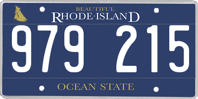 RI license plate 979215