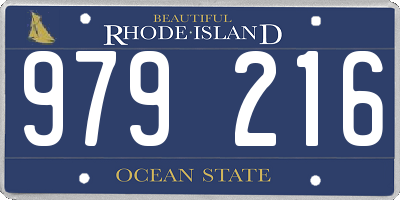 RI license plate 979216