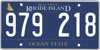 RI license plate 979218