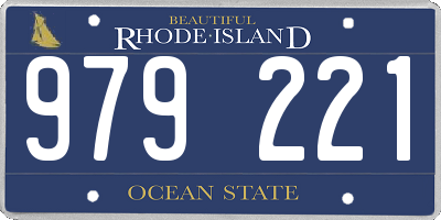 RI license plate 979221
