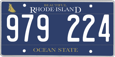 RI license plate 979224