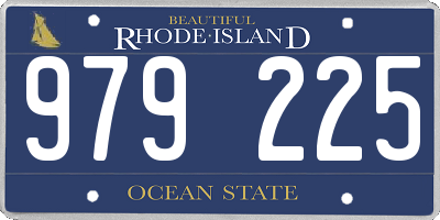 RI license plate 979225