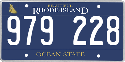 RI license plate 979228