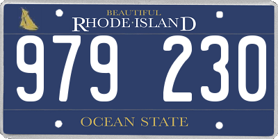 RI license plate 979230