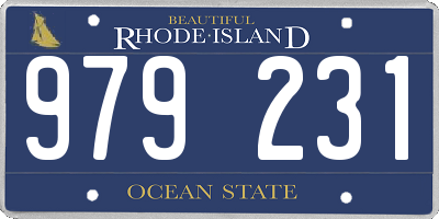 RI license plate 979231