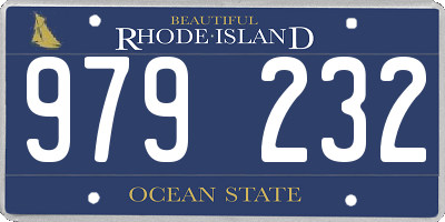 RI license plate 979232