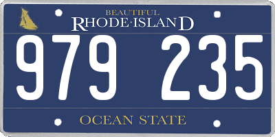 RI license plate 979235