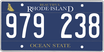 RI license plate 979238