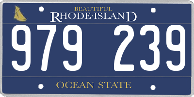 RI license plate 979239