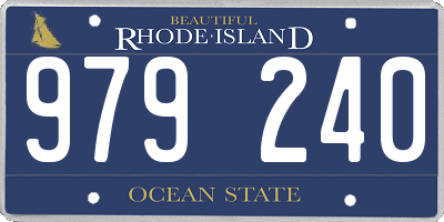 RI license plate 979240