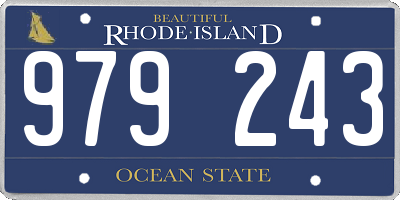 RI license plate 979243