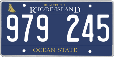 RI license plate 979245