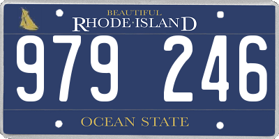 RI license plate 979246