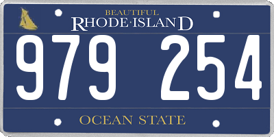 RI license plate 979254