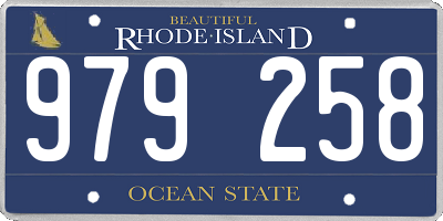 RI license plate 979258