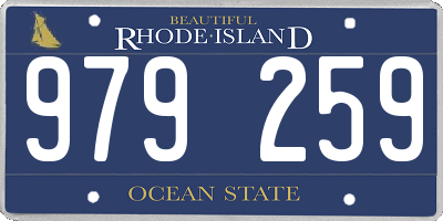 RI license plate 979259