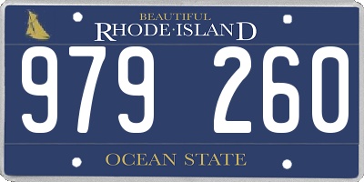 RI license plate 979260