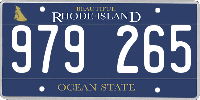 RI license plate 979265